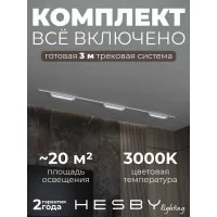 Комплект трековый Hesby Lighting Skylite №1 HSBL_kompl_S001_NI3W3K_01 Комплект трековый Hesby Lighting Skylite №1 HSBL_kompl_S001_NI3W3K_01