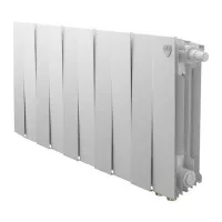 Радиатор биметаллический Royal Thermo PianoForte 300 Bianco Traffico 8 секций нижнее подключение НС-1506349 RAL 9016