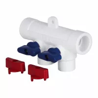 Коллектор полипропиленовый TEBO PP-R 40x20 мм 3 выхода универсальный 030091272