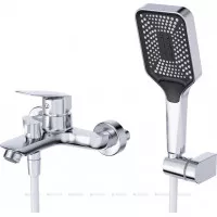 Смеситель для ванны и душа BelBagno DUE хром DUE-VASM-CRM